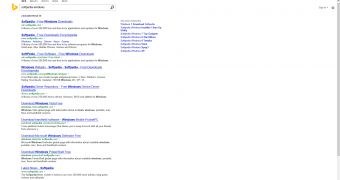 This is what the Bing search results page looks like in IE11 on Windows 7