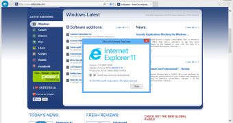 Internet Explorer 11 is the default Windows 8.1 browser