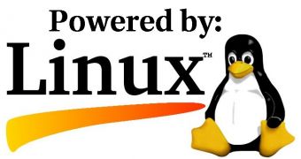 Powered by Linux logo