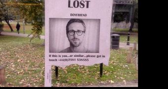 posters all over London with Hollywood celebrity Ryan Gosling and the message “lost boyfriend.”