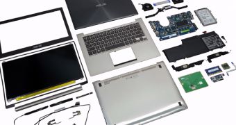 ASUS Zenbook Prime ultrabook taken apart