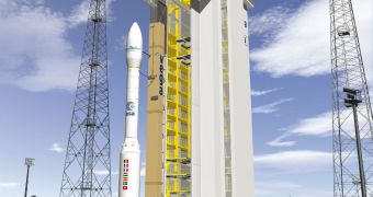 This rendition shows how Vega will look like on its launch pad