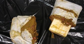 Cocaine packages were discovered inside frozen goat meat