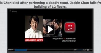 Beware of websites that claim Jackie Chan is dead