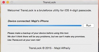 TransLock utility is ready to run on a jailbroken device