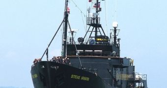 A picture of the MV Steve Irwin, Sea Shepherd's flagship