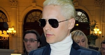 Jared Leto is now platinum blonde, in preparation to play The Joker in “Suicide Squad”