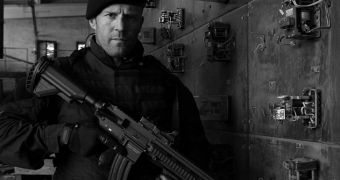 Jason Statham has a close brush with death on the set of “The Expendables 3”