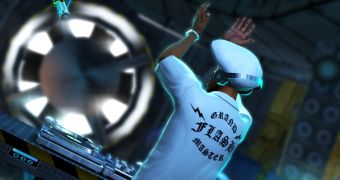 DJ spinning