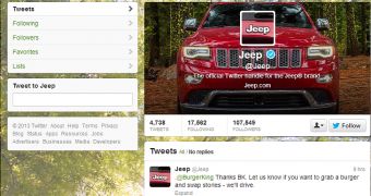 Jeep's Twitter account hacked