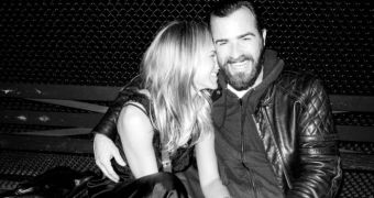 Jennifer Aniston and Justin Theroux pose for Terry Richardson