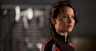Jennifer Lawrence is Katniss in “The Hunger Games”