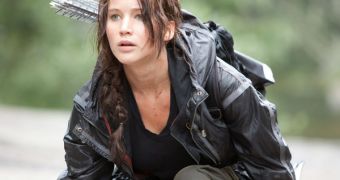 Jennifer Lawrence as Katniss Everdeen in “Hunger Games”