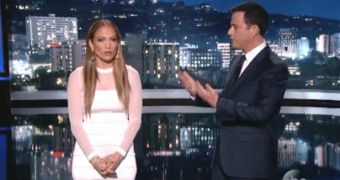 Jennifer Lopez has her song “I Luh Ya Papi” sung by Jimmy Kimmel
