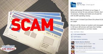 JetBlue-themed Facebook scam