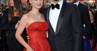 Natalie Portman and Benjamin Millepied at the Oscars 2012