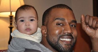 Baby Nori and dad Kanye West