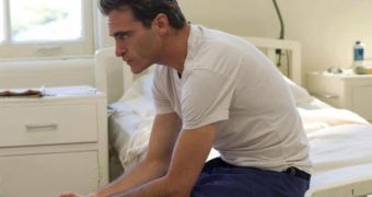 Joaquin Phoenix in an official still for “The Master,” from writer / director Thomas Paul Anderson