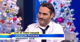 joaquin Phoenix promotes "Inherent Vice" on Good Morning America, ABC