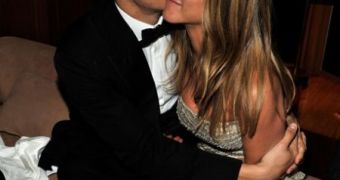 In better times: John Mayer smooches girlfriend Jennifer Aniston