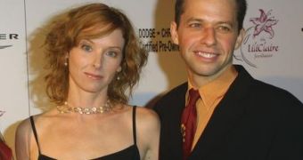 Jon Cryer and Sarah Trigger in far happier times, before they separated in 2004