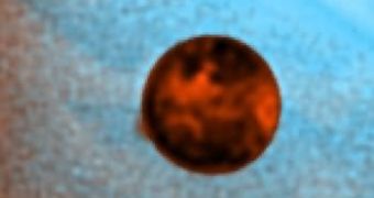 Plume of gas and dust spouts from volcanic eruption on Io