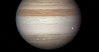 Image of the impact event on Jupiter