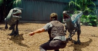 Dinosaurs at the park in the new “Jurassic World” trailer
