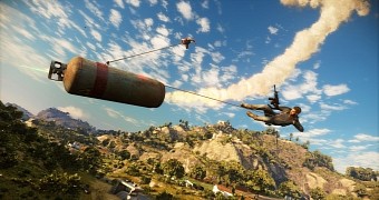 Multi-point grapple in Just Cause 3
