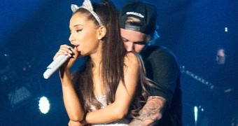 Justin Bieber gets caught up in the moment with Ariana Grande, after surprise duet in LA