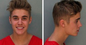 Justin Bieber’s mugshot after he was arrested on suspicion of DUI, drag racing