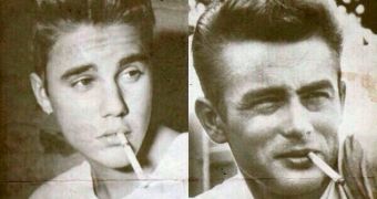The resemblance between James Dean and Justin Bieber is uncanny, but in appearance only