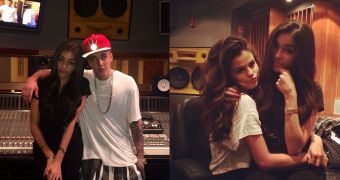 Justin Bieber and Selena Gomez meet up regularly in the studio