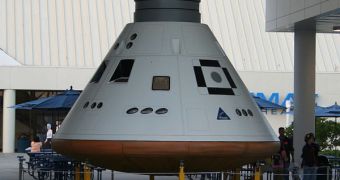 Mock-up of Orion capsule on display at the Kennedy Space Center visitors complex