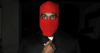 Kanye West wears a ski mask at Paris Fashion Week