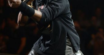 Kanye West rocks leather skirt and leggings at Sandy Relief concert, is ridiculed online