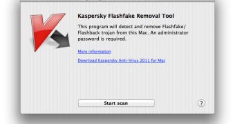 Kaspersky Flashfake (Flashback trojan removal tool) - screenshot