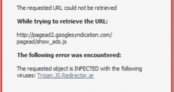 Kaspersky false positive for Google AdSense Trojan.JS.Redirector.ar