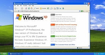 Internet Explorer running on Windows XP