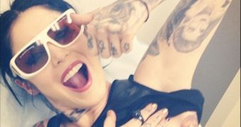 Kat Von D is getting ready to have Jesse James tattoo on her ribcage lasered off