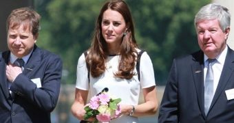 Kate Middleton makes first appearance post Bum-gate, avoids all nasty incidents with more appropriate dress