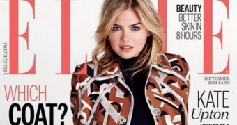 Kate Upton covers up her famous curves for the cover of Elle