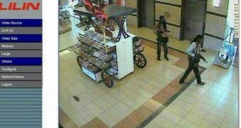 Two armed men are caught on camera inside the Westgate shopping mall