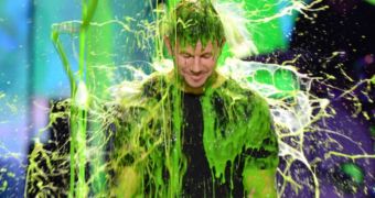 Mark Wahlberg gets slimed at the Kids’ Choice Awards 2014 in Los Angeles