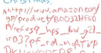 The kid's letter to Santa has a full-length Amazon link