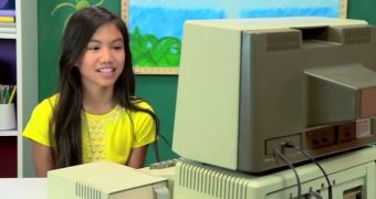 A still from Kids React to Old Computers