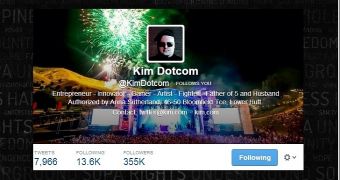 Kim Dotcom's Twitter account brought up in court