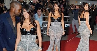 Here is one of Kim's less inspired dresses