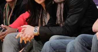 Kim Kardashian and Gabriel Aubry at a recent Lakers game – they’re reportedly dating