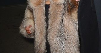 Young North West wears fur coat to Kanye's New York fashion show